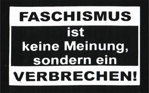 Faschismus patch aufnäher - faschismus,