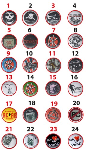 Punk buttons no - punk, oi!/punk/no