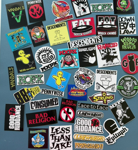 Confezione adesivi punk rock - adesivi,