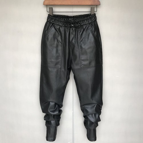 Pantaloni harem uomo ecopelle