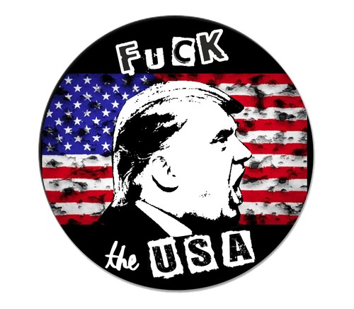 Fuck the usa - usa, button