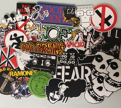 Confezione adesivi punk rock - adesivi,