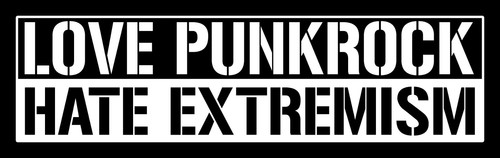 Love punkrock hate extremism - punkrock,