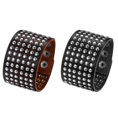 Bracciale uomo punk rock largo - bracciale,